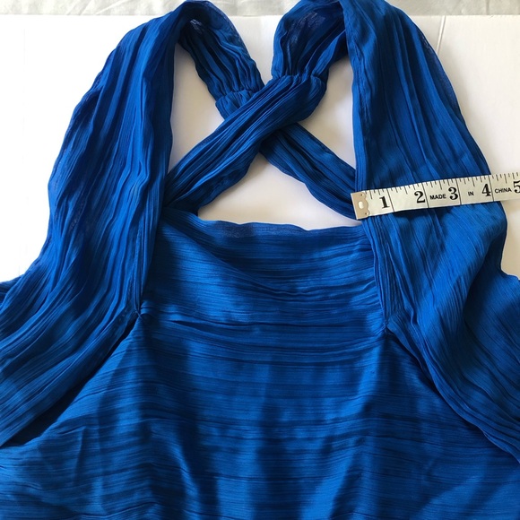 NWOT BB Dakota Chiffon Evening Cocktail Dress Royal Blue never worn size 6 - Picture 14 of 16